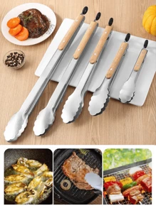 1 szt. uchwyt na żywność ze stali nierdzewnej w stylu koreańskim do grilla. Uchwyt na steki z dębowym uchwytem i wydłużoną konstrukcją. Uchwyt na żywność do grilla. Nadaje się do deserów, owoców, przekąsek, ciast, chleba, steków, podwieczorku, świąt Bożego Narodzenia, Halloween, Dnia Ojca, Święta Dziękczynienia, wesel, urodzin, przyjęć i spotkań towarzyskich. Nadaje się do użytku rodzinnego, na zewnątrz, w kuchniach, salonach, łazienkach, hotelach, kuchniach, domach i do przyborów kuchennych.