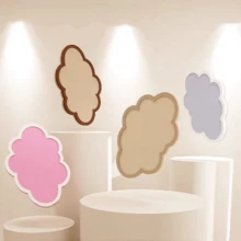 1 件云形免钻孔墙面展示板，多功能墙贴相框学校用品，返校