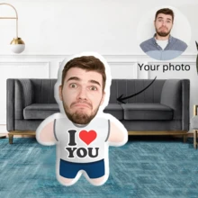 Customizable "I Love You" Throw Pillow - A Personalized Gift Tailored For Couples, Ideal For Home Decoration Or Expressing Romantic Sentiments. Christmas Gift | Romantic Gift | Fun Design | Carefully Crafted, Decorative Throw Pillow - Multicolor - View 4