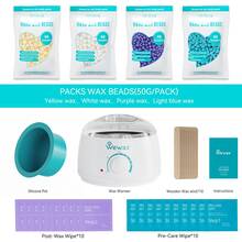 WEWAX 36-Piece Waxing Kit – Wax Heater With Silicone Pot, 4 Packs Of Wax Beans, 10 Wooden Sticks, 10 Pre-Wax Wipes, 10 Post-Wax Wipes, Easy To Clean, Ideal For Men & Women, Suitable For Face, Underarms, Arms, Legs, And Travel Use - Xem 4