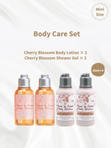 L'Occitane 欧舒丹甜美樱花焕彩保湿霜 35ml（试用装）+ 欧舒丹甜美樱花沐浴露 35ml（试用装）+ 欧舒丹乳木果经典护手霜 10ml（试用装）+ 欧舒丹甜美樱花护手霜 10ml（试用装） - 黃色*2+粉紅色*2 - 查看 2