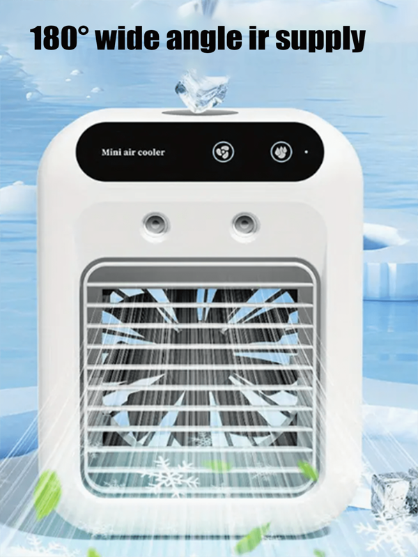 1 pieza Enfriador de aire de escritorio portátil recargable por USB con humidificador y ventilador - Funcionamiento silencioso, ideal para uso en el hogar, la oficina y la dormitorio, opción de regalo perfecta, enfriador de aire para el hogar | Enfriador de aire minimalista