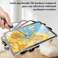 2片装高清钢化玻璃屏幕保护膜，兼容iPad/iPad Air/iPad Pro/iPad Mini/1/2/3/4/5/6/7/8/9/10/11/第四代/8.3英寸/9.7英寸/10.2英寸/10.5英寸/10.9英寸/11英寸/12.9英寸/13英寸/2018/2025/2022/iPad Air 2024/iPad Pro 2024/M2/M3/M4，iPad系列必备透明屏幕保护膜 - 無色 - 查看 17