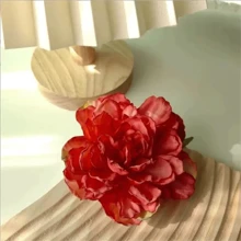 1 Stück exquisiter Blumen Seitenklemm Foto Requisit Haarclip, romantischer ästhetischer Stil Haaraccessoire für Mädchen, Pfingstrosen & Kamelien Design Haarklammer Haarspangen