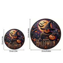Dekorasi Gantung Rumah Kayu Halloween, Dekorasi Penyihir Horor, Tanda Kayu Bulat, Dekorasi Kreatif, Dekorasi Rumah, Dekorasi Halloween, Dekorasi Musim Gugur, Dekorasi Ruangan - MultiWarna - View 6