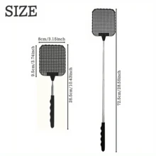 1pc/3pcs Retractable Fly Swatter, Manual Insect Control, Durable Plastic, Non-Slip Handle, Adjustable Long Handle Insect Swatter, Suitable For Indoor And Outdoor Use, No Electricity Required, Summer Mosquito Swatter Household Fly Killer - Multicolor - View 5