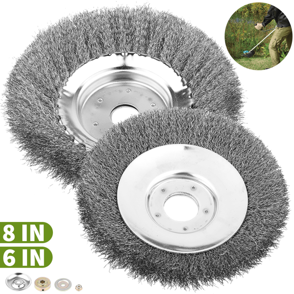 Unkrautbürste 25x200/150mm Unkrautbürste für Freischneider Stahlbürste Unkrautbürste Profi Motorsense Drahtbürste für Rasenmäher Unkrautschneider Gartenzubehör