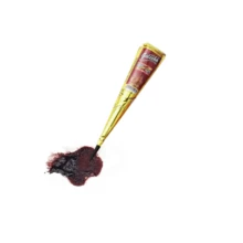 1pc Red Henna Temporary Tattoo Sticker, Semi-Permanent Waterproof Henna Tattoo Sticker, Suitable For Temporary Body Art And Tattoo Design - Red - View 5