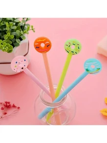4 stuks/8 stuks 0,5 mm neutrale donutpen met vloeiende en continue inkt, schattig uiterlijk, geschikt om cadeau te doen aan baby's. Kantoor, school, tekenen, student, stiften, schrijfwaren, jongens, meisjes, schoolbenodigdheden. Kinderspeelgoed voor jongens, peuterspeelgoed voor meisjes, schattige pen, speelgoed voor meisjes, meisjesspeelgoed, feestgunsten voor kinderen, kinderprijzen, gummen, donut-feestgunsten, terug naar school.