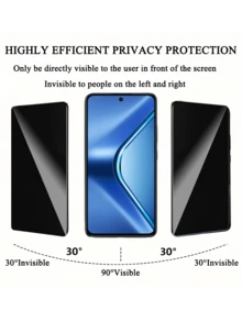 3 件套 [防窥视] OPPO 系列钢化玻璃屏幕保护膜，防刮、防摔、防窥视、防水、防指纹、防尘、无气泡、易于粘贴、9H 硬度、灵敏触摸、高清钢化玻璃