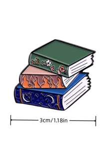 Punk Books With Star Moon Fire Flowers Enamel Pin Fashion Decorative Brooches Ornaments Lapel Bag Badges Jewelry Gifts 2025 New Style Backpack For School
