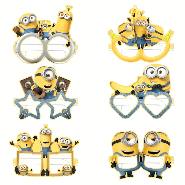Minions 12 Stück Party Brillengestelle, Foto-Requisiten, Masken, Party Dekorationen