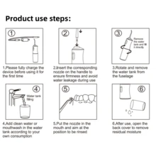 New Handheld Dental Water Flosser, Portable Electric Oral Irrigator With High Frequency Pulsed, Deep Cleaning, Strong Water Pressure, Large Water Tank, 3 Cleaning Modes, 4 Nozzles, USB Rechargeable, One-Touch Start, IPX7 Waterproof, Comprehensive Teeth Cleaning For Oral Health - Multicolor - View 7