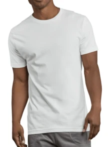 6 Pack Men's 100% Cotton Crew Neck T-Shirts Short Sleeve S-XL Daily Wear Classic Fit Tee Basic Layering Tops Workout Breathable Casual Tshirts Spring Summer Fall Outdoor Sports Athletic Activewear - trắng - Xem 2