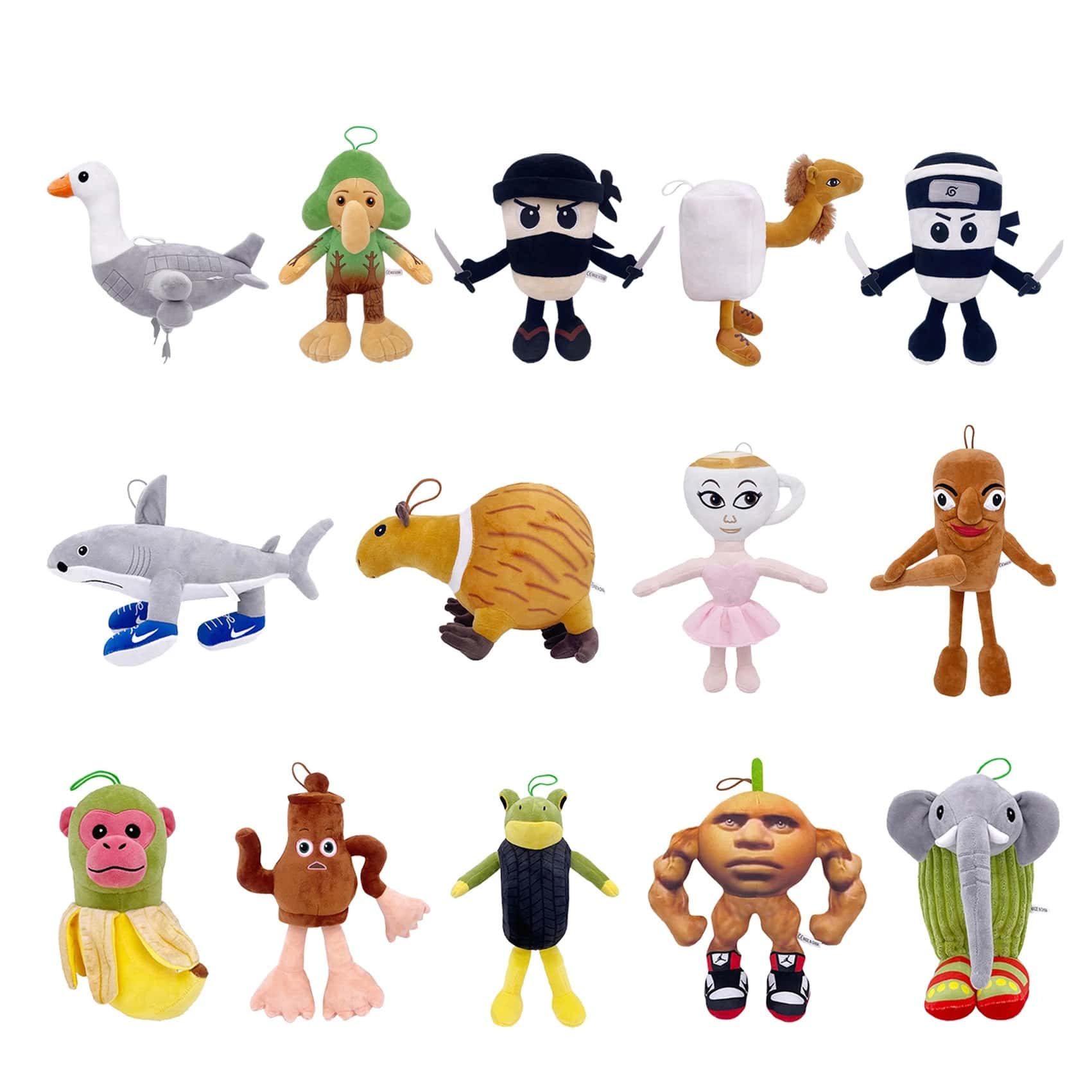 ITALIAN BRAINROT Plush Toys Anime Animals Memes Stufffed Toy | Ballerina Cappcuccina, Tung Tung Sahur, Lirili Larila, Perfect Gifts For Kids Birthday, Funny Toy