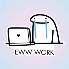 EWW 工作 - 幽默工作生活表情包乙烯基贴纸，防水不干胶贴纸，适用于笔记本电脑、行李箱和办公用品，也可作为剪贴簿用品、趣味贴纸、笔记本电脑贴纸、Kindle 手机贴纸。 - 彩色 - 查看 2
