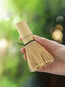 4pcs Traditional Matcha Tea Starter Set, Tea Whisk (Bamboo), Tea Spoon (Bamboo) Colander (Stainless Steel), Tea Whisk Stand (Ceramic), Basic Matcha Making Kit, Traditional Decoration Perfect Gift - Multicolor - View 5