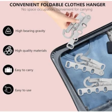 1 Pezzo Durabile Appendiabiti Pieghevole a 5 Fori - Design Portatile e Salvaspazio per Viaggio, Dormitorio e Uso Domestico, Appendiabiti da Viaggio Portatile, Leggero ed Resistente in Plastica, Ideale per Appendere Più Capi, Accessori per Dormitorio | Appendiabiti Minimalista | Scatola Salvaspazio, Stendibiancheria, Ottimo per i Viaggi