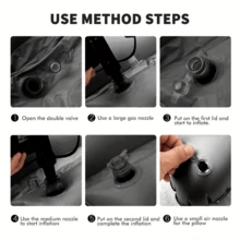 Local Delivery- Inflatable Car Mattress, Car Inflatable Bed, Spring Bed, SUV Inflatable Car Mattress Automobile Airbed Flocking Spring Bed For Camping Travel - Black - View 4