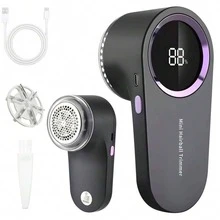 Golarka do tkanin, Elektryczna golarka do usuwania kłaczków, Golarka do swetrów z akumulatorem USB, Golarka do kłaczków, Wyświetlacz LED, Urządzenie do usuwania kłaczków, Urządzenie do usuwania meszków, Przenośna maszynka do usuwania kłaczków do ubrań, Pościeli, Mebli, Dywanów, Sof, Artykułów czyszczących, Gadżetów czyszczących