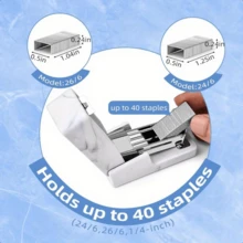 Local Delivery- Compact Mini Stapler With 830 Staples Lightweight Portable Desktop Stapler For Office School Home Use White - White - View 5