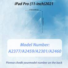 2片装高清钢化玻璃屏幕保护膜，兼容iPad/iPad Air/iPad Pro/iPad Mini/1/2/3/4/5/6/7/8/9/10/11/第四代/8.3英寸/9.7英寸/10.2英寸/10.5英寸/10.9英寸/11英寸/12.9英寸/13英寸/2018/2025/2022/iPad Air 2024/iPad Pro 2024/M2/M3/M4，iPad系列必备透明屏幕保护膜 - 無色 - 查看 11