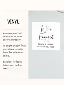 4CM Custom Square Stickers – Personalized Logo Stickers, Waterproof & Holographic Options, Business Branding Labels, Custom Photo Stickers, Any Size Available, Wedding/Engagement/Anniversary Party Labels, Gift Tags, Holiday Stickers For Birthday, Halloween, Thanksgiving, Christmas - Square - View 7