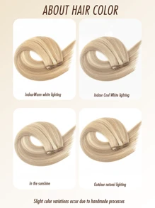 Extensiones de cabello humano para coser, 1 pieza de 50G, cabello humano liso, extensiones de cabello natural de 12-24 pulgadas, mechas de cabello DIY para mujeres, mejoras de cabello livianas para uso diario