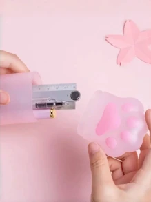 1 Stück Papier Katzen Pfoten geformtes süßes Federmäppchen, große Kapazität Schreibwaren Set, Kawaii Stil, Schulanfang, Schulmaterial, Stifteetui, Schultasche
