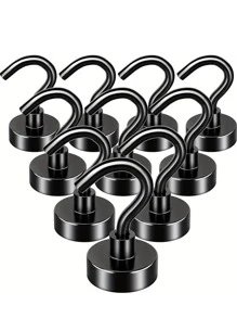 50 Lbs (ca. 23 kg) schwerer magnetischer Haken, magnetischer Aufhängehaken geeignet für Kreuzfahrtenkabinen, Klassenzimmer, Büros, Grills, stabiler magnetischer Metallhaken für Kühlschränke