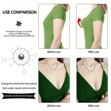 1 Pair Of Stylish Silicone Bra Inserts - Invisible, Reusable And Thickened Chest Pads For Halter Bikinis, Seamless Underwear That Enhance Bust, Soft And Comfortable Lingerie Accessories For Women - Multicolor - View 2