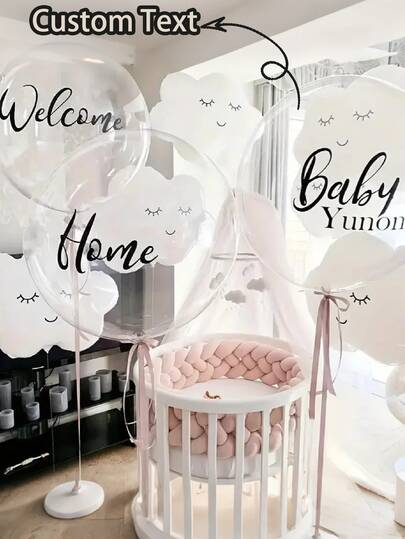 1pc Custom Transparent Bubble Balloons,2025 New Bubble Ball, Personalized Large-Sized Bubble Balloons (30,45,60 Cm) - The Perfect Decoration For Weddings, Festivals, Anniversaries, Perfect Weddings, Birthdays And Parties - Transparent Wavy Bubble Balls - Inflatable