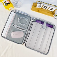Funda para tableta con estampado de lazo / Funda de transporte para iPad, Kindle, compatible con Samsung Galaxy y tabletas Android, impermeable con asa y bolsillo frontal, de piel sintética