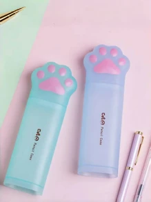 1 Stück Papier Katzen Pfoten geformtes süßes Federmäppchen, große Kapazität Schreibwaren Set, Kawaii Stil, Schulanfang, Schulmaterial, Stifteetui, Schultasche