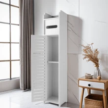 Bathroom Cabinets Tall Slim Bathroom Storage White Bathroom Waterproof Toilet Cupboard - 白色 - 查看 5