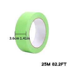 APORNI 绿色油漆遮蔽胶带，用于油漆边缘装饰墙面天花板精加工清洁释放装饰边缘油漆胶带无残留遮蔽胶带