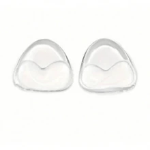 1 Pair Of Stylish Silicone Bra Inserts - Invisible, Reusable And Thickened Chest Pads For Halter Bikinis, Seamless Underwear That Enhance Bust, Soft And Comfortable Lingerie Accessories For Women - Multicolor - View 3