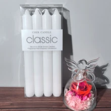 Box Of 4pcs Modern Minimalist Taper Candles,20cm/25cm Tall,Multi-Color Optional,Fragrance-Free Design For Festive Party & Home Decor, Gift Box,Festive Party Ambiance Candles,Suitable For Easter Day,Father's Day,Mother's Day,Weddings,And Various Other Holidays,Dinner Table Decorations, Birthday Party,Romantic Candles,Men&Women Gift,Outdoor Picnic Emergency Lighting Candle - Multicolor - View 31