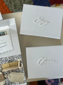 Customized Luxury Wedding Gift Box, Personalized Memorabilia Box, Wedding Banquet Gift, Custom Box, Bridesmaid Gift, Bride Gift, Will You Be My Bridesmaid?