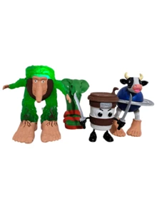 Set de figuras Tralalero Tralala 4 piezas de 10cm Capuchino Asenino Prr Prr Patapum Vaca Saturn Saturnina Lirili Larila colección exclusiva decorativa infantil regalo detalles creativos - Multicolor - Ver 8