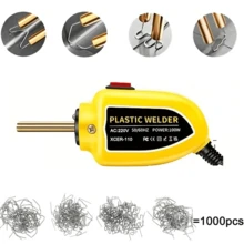 Plastic Welding Machine - Welding Kit With 200/600/1000 Welding Nails, Suitable For Car Bumpers And PVC Repair Welding Kits,Lightweight Design, Durable Plastic Gun (European Plug)