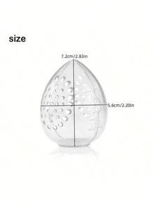 1/3 pièces Boîte de rangement poreux résistante à l'humidité et transparente pour coussin de maquillage, œuf de beauté. Boîte de rangement portable et respirante pour voyage. Organisateur de maquillage d'été pour la maison et la salle de bain. Retour à l'école