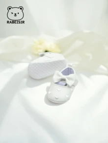 RABEISIR 婴儿学步鞋，刺绣爱心装饰，蝴蝶结玛丽珍鞋，适合公主，多色，休闲和派对，所有季节