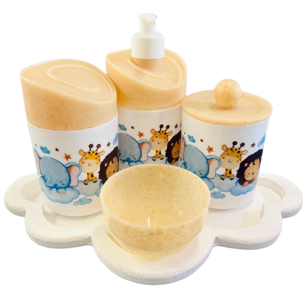 Baby Hygiene Kit Bedtime With Colorful Cloud Tray - Beis - Ver 1