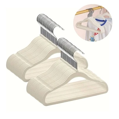 10 Cabides Veludo Infantil Bege MELHOR QUALIDADE!