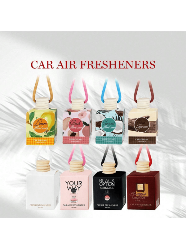 8ml Car Diffuser Pendant Air Freshener, Cute Car Fragrance, Long-Lasting Scent, Women's Car Freshener, Long-Lasting Odor Eliminator, Valentine's Day Gift, Wedding Supplies