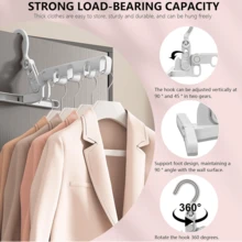 1 Pezzo Durabile Appendiabiti Pieghevole a 5 Fori - Design Portatile e Salvaspazio per Viaggio, Dormitorio e Uso Domestico, Appendiabiti da Viaggio Portatile, Leggero ed Resistente in Plastica, Ideale per Appendere Più Capi, Accessori per Dormitorio | Appendiabiti Minimalista | Scatola Salvaspazio, Stendibiancheria, Ottimo per i Viaggi