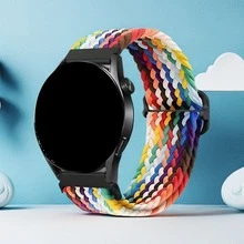 1 件 20 毫米运动弹力编织环兼容三星 Galaxy 7 6 5 Pro 4 和 6 Classic Active 2 47 毫米 46 毫米 45 毫米 44 毫米 43 毫米 42 毫米 40 毫米手表，适合男女，快速释放替换表带适用于 HW Watch GT3/2 42 毫米/GT 3 Pro/GT Cyber Watch，尼龙弹性腕带手链兼容 Garmin Vivoactive 5/3/Vivomove3/Forerunner245/645/Venu/Venu2 Plus/Venu Sq/Active5/Amazfit Bip3/Bip3 Pro/GTS 3 2/Pop/Pop Pro/BIP/BIP Lite 智能手表 - 20mm - 查看 22