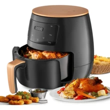 freidora de aire digital , 8 programas automáticos,6L 2400W Display Digital,Ventana transparente,Reserva con un clic,Pantalla Tactil,Antiadherente,para freír,asary hornear - Tipo de Enchufe A USA (110-127V) - Ver 1