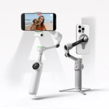 Insta360 Estabilizador de smartphone Gimbal Flow 2 Pro | Estabilización de 3 ejes y anti-sacudidas | Esencial para vlogging y transmisión en vivo | Control de gestos y seguimiento de IA, blanco, 100% nuevo, solo activado - Blanco - Ver 1
